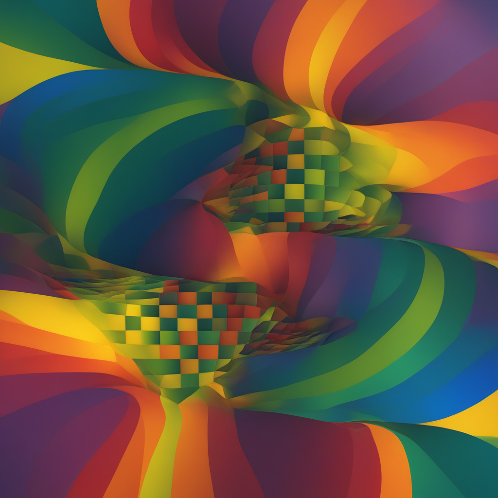 Le Parc  a colorful background with curves of different colors abstraccion geometrica, color surfaces, rainbow <lora:LeParc_AI_LoRA_XL_v2.1:1>