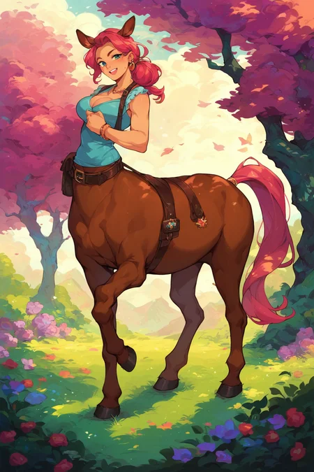 score_9, score_8_up, score_7_up, score_6_up, score_5_up, score_4_up, masterpiece, high quality, full body, <lora:Centaur_Girl:0.8> centaur, , horse legs, human torso, taur, animal ears