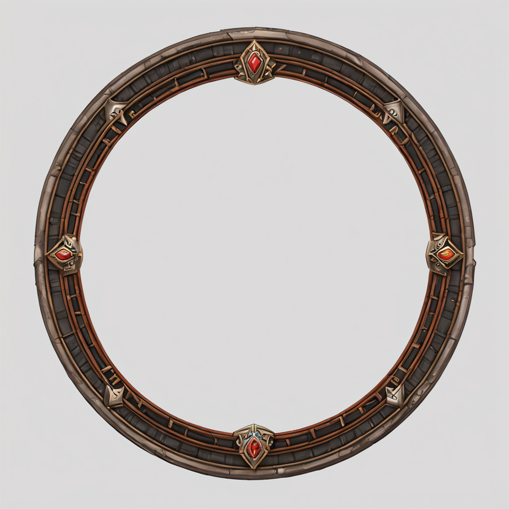 <lora:TokenFrame:1> tokenframe, empty round frame, (white background), D&D cleric themed
