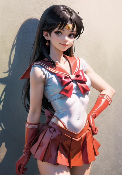 <lora:sailor_mars:0.8>, sailor_mars, smirk,, (masterpiece, best quality, detailed:1.3)