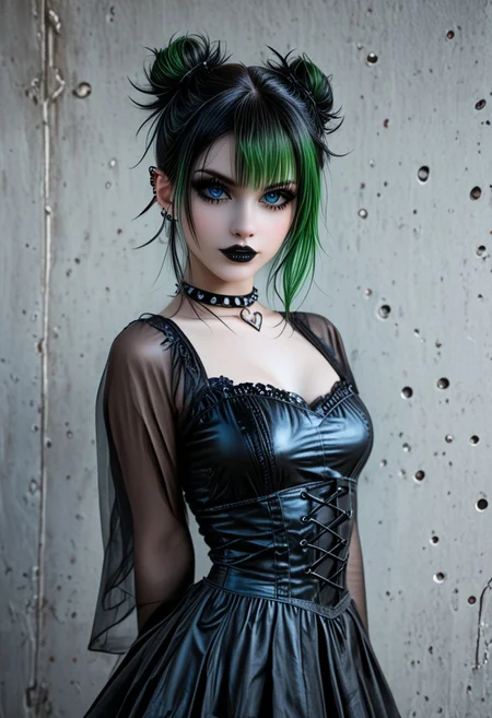 real life photo, realistic, realism, zPDXLrl, zPDXL2, egirl, goth, 26 years old, fairy, Goth_EGirl