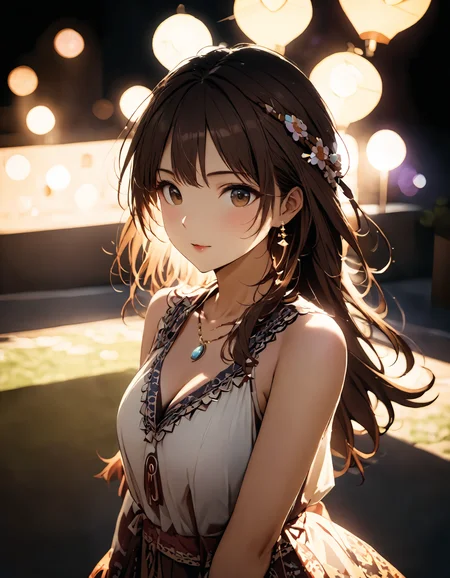 best quality, masterpiece, bohoai hinaigirl, playful theme,
raw photo of a woman in long shirt which often for ornate details and symbols, flowing long brown hair cascading over her shoulders,
middle distance shot taken by long range lens, high key light, hard shadow, soft bokeh, professional photography, balanced contract, balanced exposure,
<lora:boho_hinaigirl_v1:1.7>