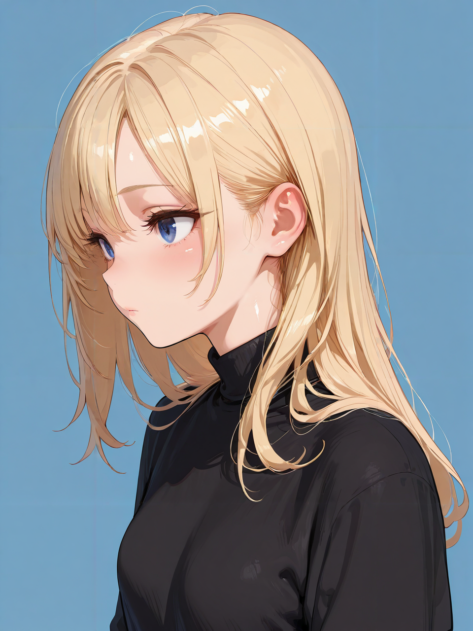 masterpiece,amazing quality,best quality,ultra-detailed,8K,illustration,CG,shiny hair,clear skin,ultra-detailed-eyes,simple background,cute girl, eyelashes <lora:wolf cut hair_illustrious_V1.0:1> wolf cut hair