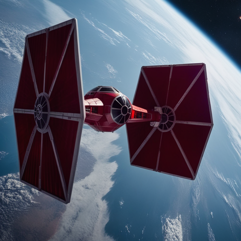 cinematic film still of  <lora:Crimson Guard:1>
Crimson Guard an elite red crimson color star wars tie fighter flying over the earth Star Wars Universe, shallow depth of field, vignette, highly detailed, high budget, bokeh, cinemascope, moody, epic, gorgeous, film grain, grainy