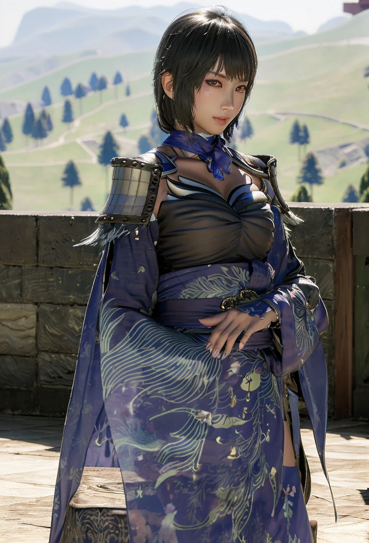 (wangyi:0.9),realistic, 8K, (photorealistic:1.4), beautiful eyes, best quality, ultra-detailed, 1girl, smile, photon mapping, physically-based rendering, (((looking at camera))), realistic, solo, day, glowing skin, <lora:wangyi:1.2>, <lora:CHDoll:0.2>, (((bokeh background))), (gravure pose)