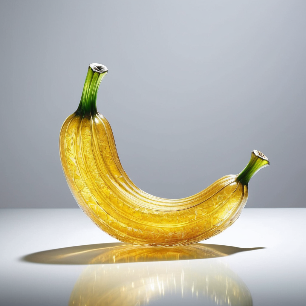 Fine-Cut Glass banana in a museum