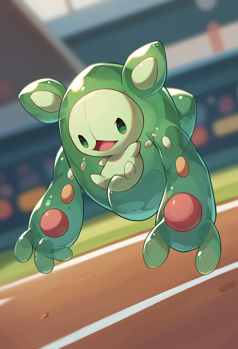 score_9, score_8_up, score_7_up, score_6_up, source_furry, solo, dof, full-length portrait, blurred background, <lora:POKEMON_REUNICLUS:1> rueniclus, pokemon (creature), goo_shell, transparency, cute, cinematic, dynamic angle, motion blur