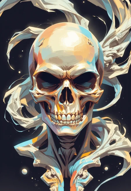 designing skullop, Medium Shot, three-quarter view, ,powerful artistic vision of . breathtaking masterpiece made by great artist. best quality, high resolution,<lora:flux\Organic Sauce - FLUX.safetensors:0.8:0.8> <lora:flux\enhance\style\aidmaNijiV6-FLUX-V0.1.safetensors:0.6:0.6>,dramatic angle, masterpiece, 8k, hyper detailed,