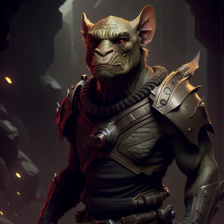 a creature portrait with a scfi costume, dynamic composition, cinematic lighting, warm and vibrant colors, art by Sam Weber and Michael C Hayes, 8k, trending on artstation, hyper detailed, cinematic, <lora:mschstyle:0.35>  <lora:Fantz14:0.6>