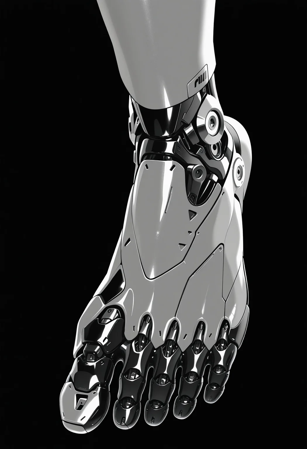 masterpiece, best quality, amazing quality, intricate detail, highly detailed,
<lora:ArmorPunkILLUSTRIOUS:1> arm0rpunkv4
mechanical_feet, simple background, monochrome, greyscale, feet, toes, no humans, black background, foot focus