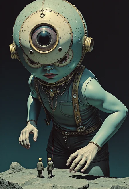 A masterpiece of sci-fi style created by the collaboration of Edmund Dulac and Mark Ryden. HD32K, hyperdetailed, best quality, aidmaMJ6.1.