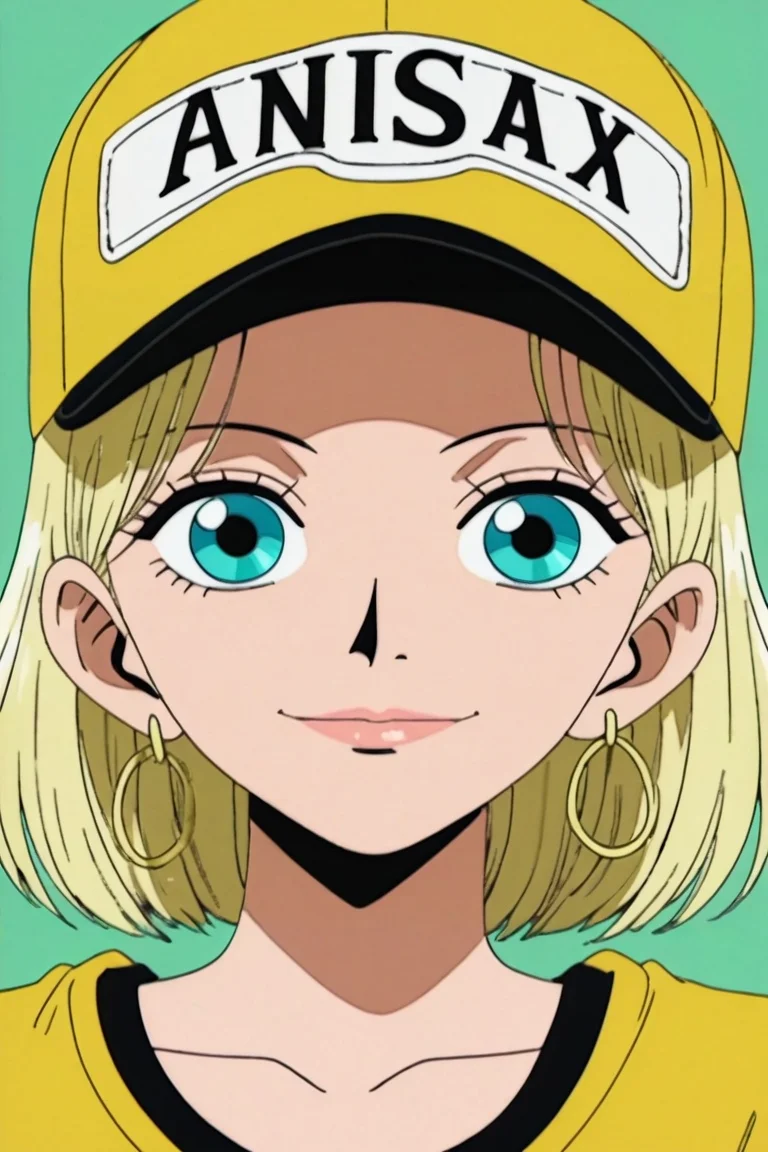 score_9, score_8_up, score_7_up, , , rating_safe, , looking at viewer, , 1girl, aqua eyes, baseball cap, blonde hair, closed mouth, earrings, green background, hat, hoop earrings, jewelry, looking at viewer, shirt, short hair, simple background, solo, upper body, yellow shirt, solo, from afar, full body, apartment, day, sunny, legs together, (closed eyes:1.2), smile, <lora:one_piece_style_pony:1.22>, one_piece_style, , <lora:sdxl_lightning_8step_lora:1>