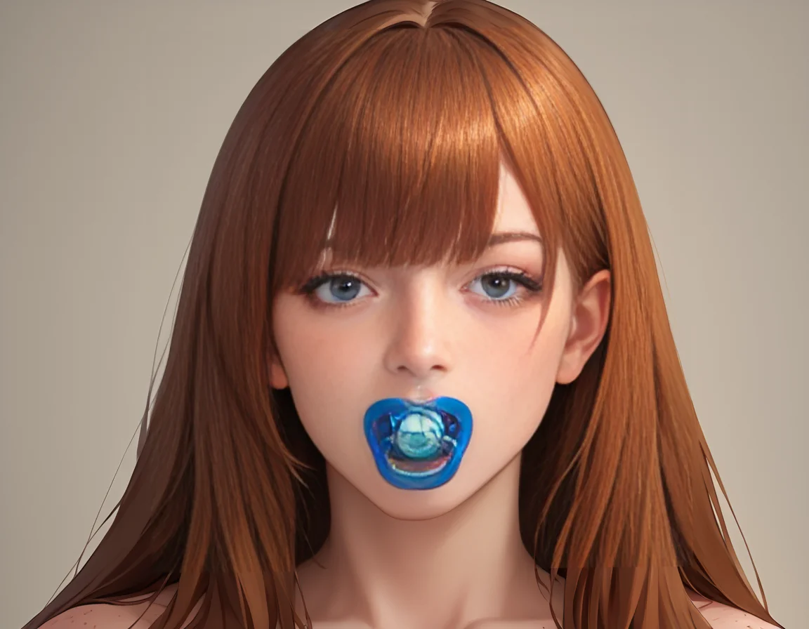 score_9,score_8_up,1girl,long hair,bangs,freckles,<lora:dummies:1>,pacifier,