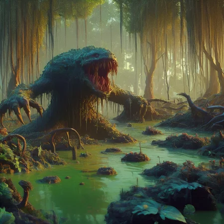 swamp monster,  <lora:swamp monster-000011:1>