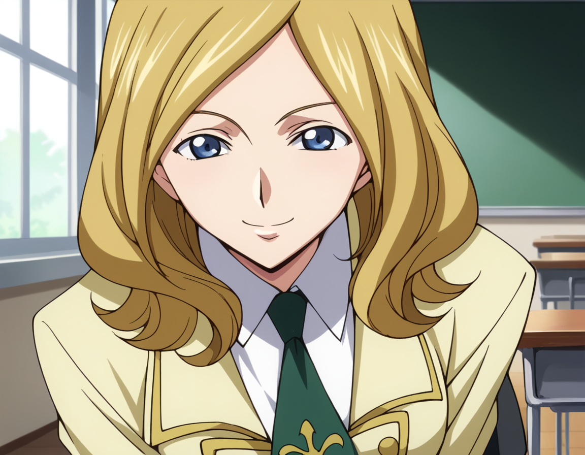 score_9, score_8_up, score_7_up, source_anime,
millyashford, <lora:milly-ashford-s1-ponyxl-lora-nochekaiser:1>,
milly ashford, long hair, blue eyes, blonde hair,
ashford academy school uniform, buttons, long sleeves, necktie, school uniform, skirt, black skirt,
indoors, classroom, bent over, smile,
looking at viewer, dutch angle, cowboy shot, solo,