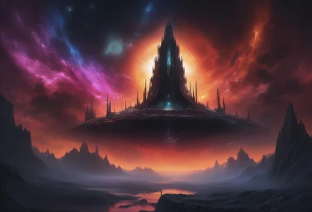 lovecraft, sky, cosmos, indescribable, gods, eerie space, stunning visually, dark influence, premium effects. all colors,
Space horror in the sky, detail. 4к,