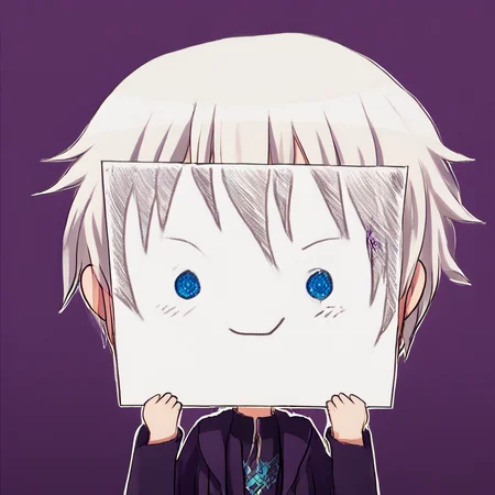 score_9, score_8_up, score_7_up, <lora:PaperLikeFacePony:0.6> PaperLikeFace, 1boy,SatoruGojo, solo, furry,holding paper with emoji face, beautiful blue eyes,detailed drawn eyes,purple jacket,chibi,white hair,<lora:GojoSatoruPony19:0.6> , <lora:PaperLikeFacePony21:0.6> PaperLikeFace, high collar, purple jacke,hair us up,spiky hair style