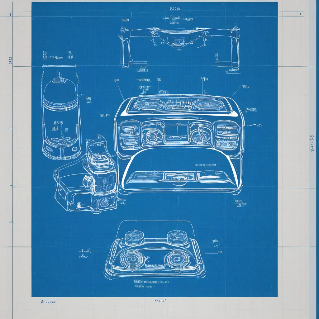 score_9, score_8_up, score_7_up, score_6_up, score_5_up, score_4_up, zPDXL2,source_anime,rating_questionable, <lora:Blueprint__Technical_Drawing:1> blu3print,technical drawing, white lines, blueprint, no humans, blue theme, toaster