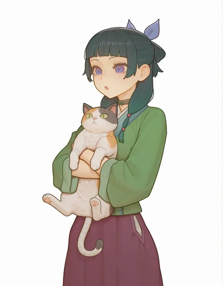 very awa,  [asura \(asurauser\)::0.8], [(bartolomeobari:1.2):0.65],  1girl, maomao \(kusuriya no hitorigoto\), kusuriya no hitorigoto, cat ears, holding cat, :o,  masterpiece, [best quality:0.15], newest, absurdres, very aesthetic, best quality, year 2024, newest,