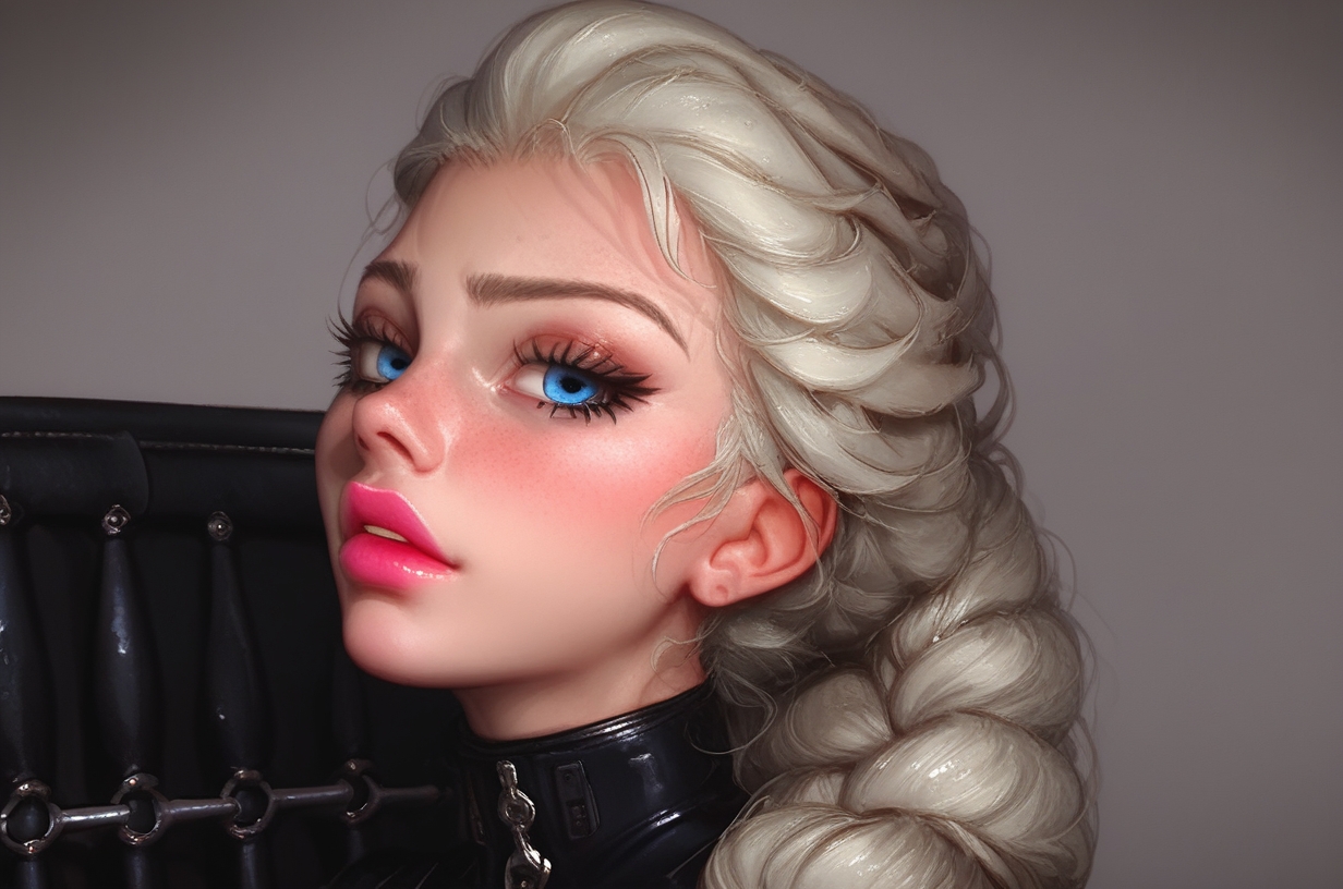 score_9, score_8_up, score_7_up, score_6, score_5, score_4, source_cartoon, <lora:SB_1.0:0.9> princess Elsa, 53xbr00k, chair, 53xbr00kbnd, bound, bdsm looking at viewer, close-up,rating_safe <lora:MoriiMee_Gothic_Niji_Style.Pony.LoRA:0.75><lora:Expressive_H-000001 - Copy:0.65> Expressiveh <lora:incase_style_v3-1_ponyxl_ilff:0.65>,