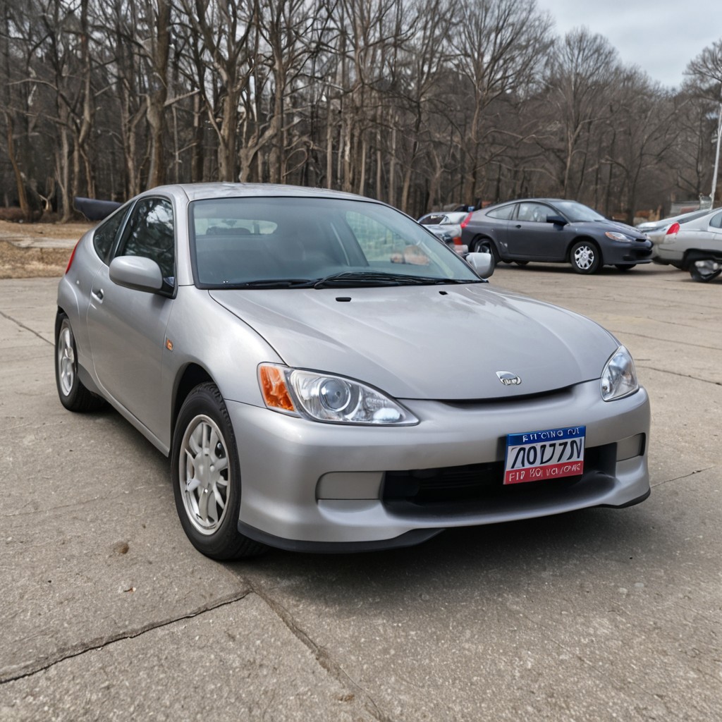Year 2000, Honda Insight, Silver hatchback
