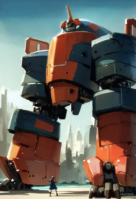 score_9, score_8_up,score_7_up, score_6_up, score_5_up, score_4_up, watercolor painting,((Giant cat mecha)), rising from the ocean, epic