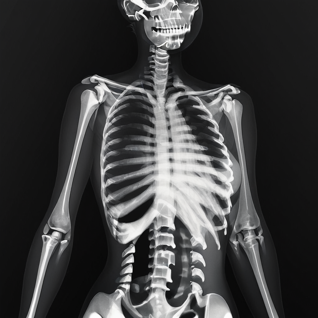 score_9, score_8_up, score_7_up, score_6_up, score_5_up, score_4_up, source_anime, , xray, 1girl, monochrome, bones, skeleton
