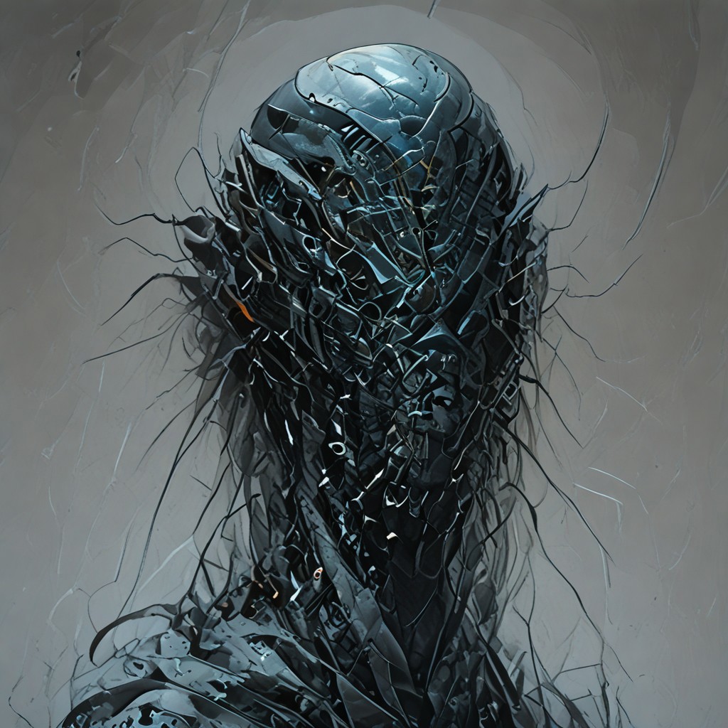 score_9, score_8_up, score_7_up, best quality, robot man, solo, mcnm, tactical helmet, teeth parts, yellow Streamlined tactical armor, armor made of snake scales, snake scales,
snake_hybrid, snake scale patterned, standing, complementary color background, mix of colors psychedelic background,SCLPT, sculpture style,realistic,snake_hybrid.marble skin,armor made of snake scales