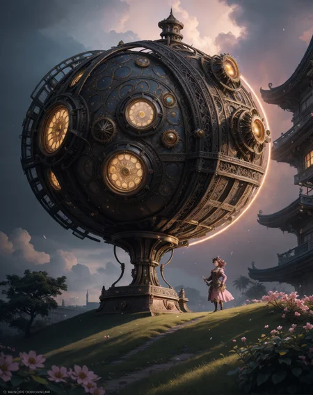 Art Nouveau style Vaporwave: (80s retro aesthetics), (palm tree silhouettes), (pink-purple gradients), (glitch art)Cherry blossom tunnels in Kyoto, petals snowing onto mossy stones, Nano-arm transformation countering dropships with macro focus shift,Monsoon: Mammatus pouches sagging under rain-swollen bellies of nimbus,
hyperrealistic surrealism,ultra-detailed,intricate textures,luminous colors,cinematic lighting,dramatic perspective,volumetric atmosphere,8k UHD,sharp focus, professional color grading,1girl,A proliferation of ferromagnetic sunflowers tracking solar flares ,roe deer barking alarm,
<lora:extremely_detailed:0.8> extremely detailed,
<lora:DetailMaximizer:0.7>,
<lora:offset_0.2:0.5>,
<lora:add-detail-xl:0.3>,
<lora:aidmaMJ6.1_v0.5_2:0.3> aidmamj6.1,
<lora:Consistency Corrector XL:0.6>,
style-empire,
<lora:SteamPunkNoireAI:0.3> steampunknoireai,, Baroque art style, dynamic composition, dramatic lighting, rich colors, intricate details, professional-grade execution, captures the grandeur and theatricality of the Baroque period, Steampunk art style, Victorian-era aesthetics, steam-powered machinery, brass and gears, fantastical inventions, retro-futuristic adventure . elegant, decorative, curvilinear forms, nature-inspired, ornate, detailed, Dieselpunk art style, retro-futuristic, industrial aesthetics, mechanical marvels, alternative history, gritty and dystopian atmosphere