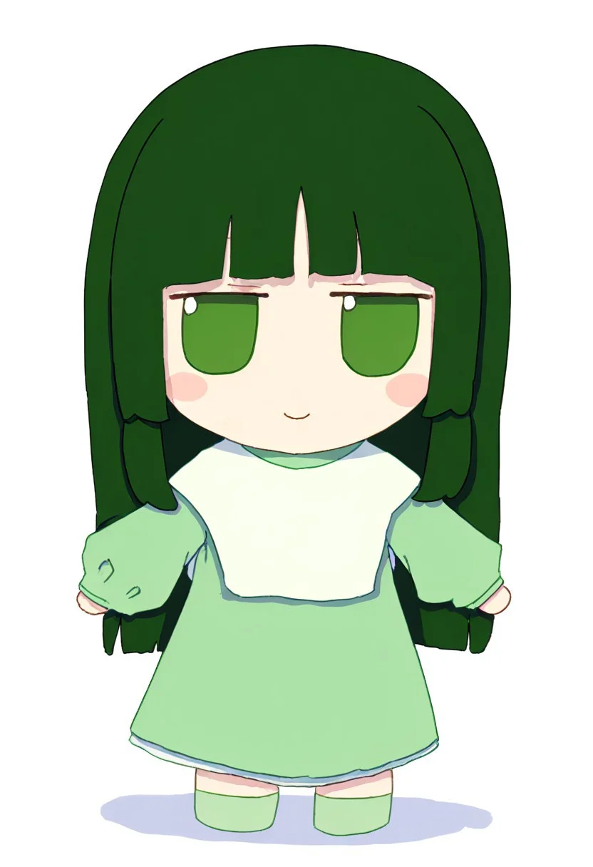 masterpiece, very awa,white background,simple background,fumo,chibi, smile, cute, angelic, looking at viewer
BREAK
chibi,fumo,touin rina,idol