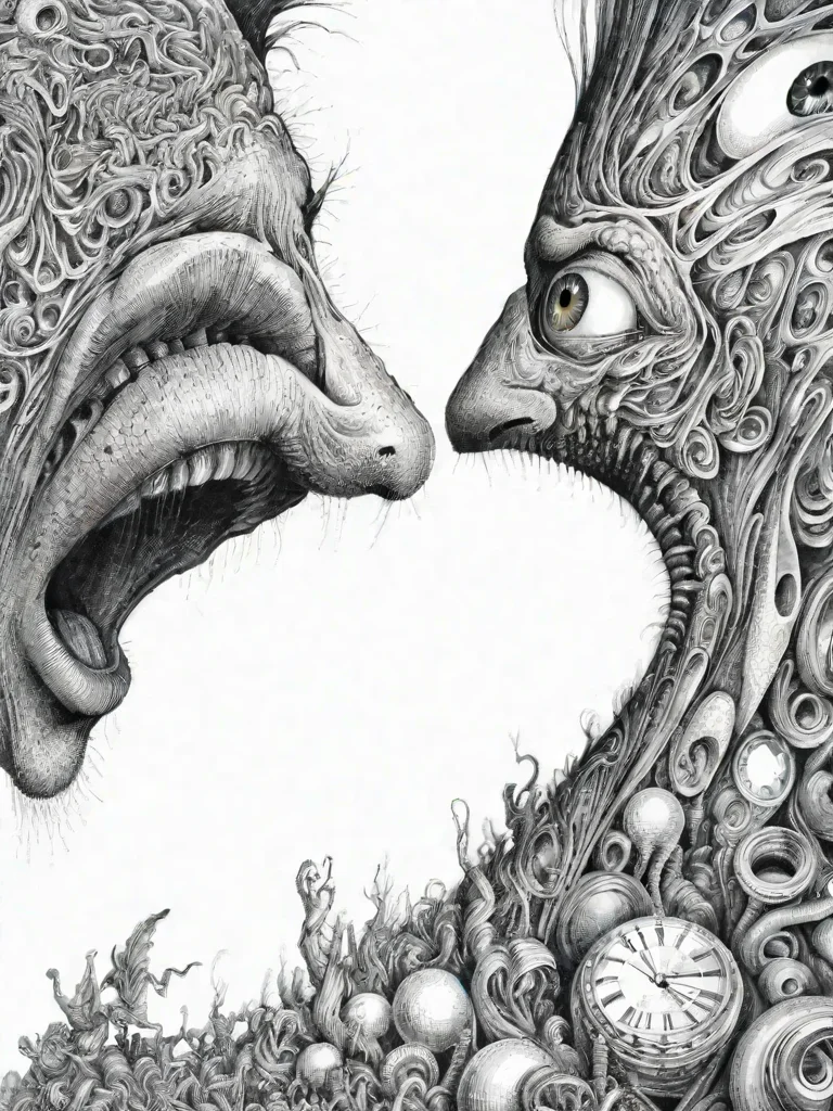 <lora:sur-mono_XL:1>, sur-mono_XL, monochrome, line sketch, surrealistic, in the style of Zaleska Tepes