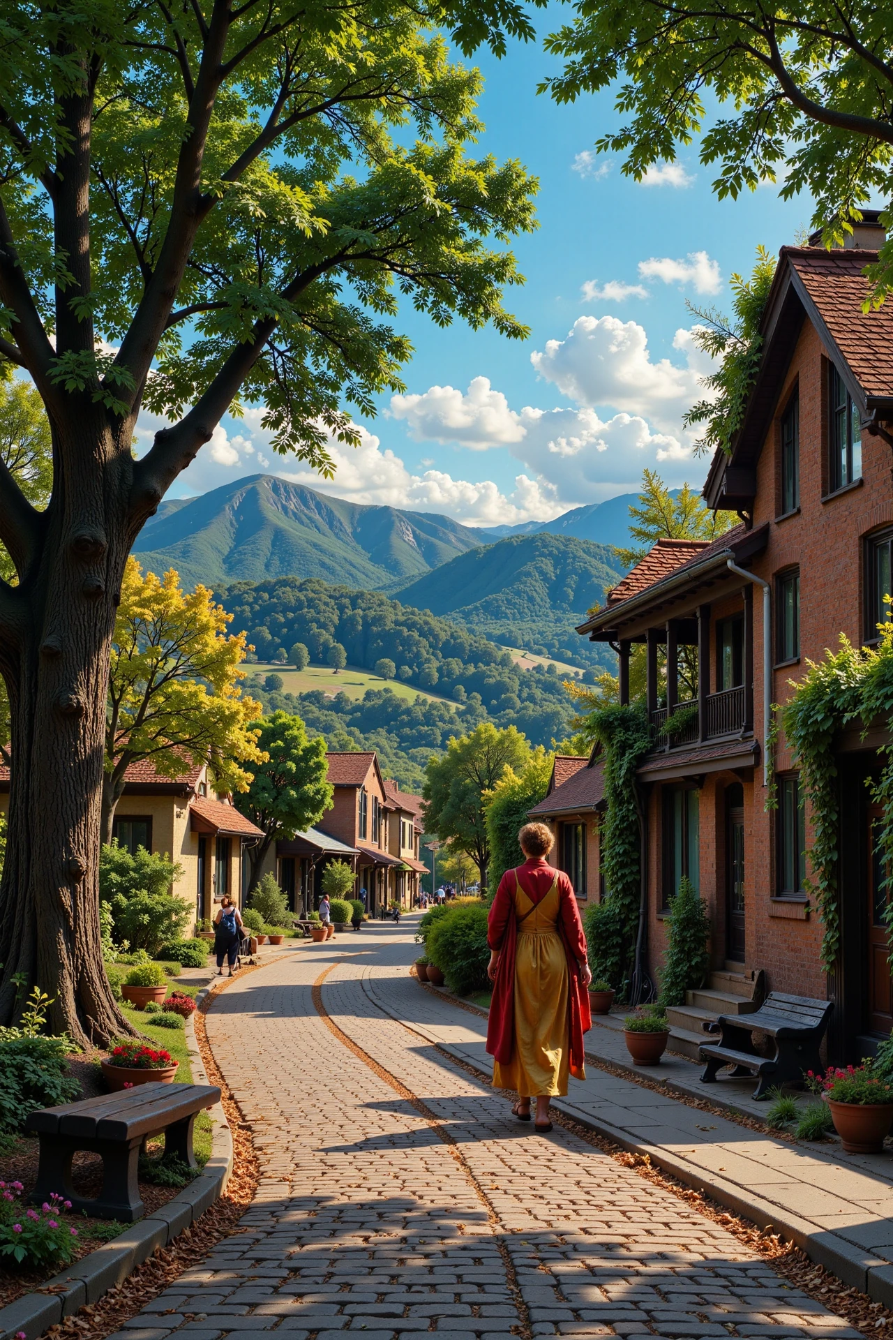 street beautiful  landscape, noon, woman, very intricate, very detailed, sharp, bright, colorful, <lora:Hand v2:1> <lora:Anti-Blur:2><lora:Insane Detail Slider:0.5>  <lora:flux.1_lora_flyway_Epic-detail_v2:0.3><lora:fluxenhancer:0.5>