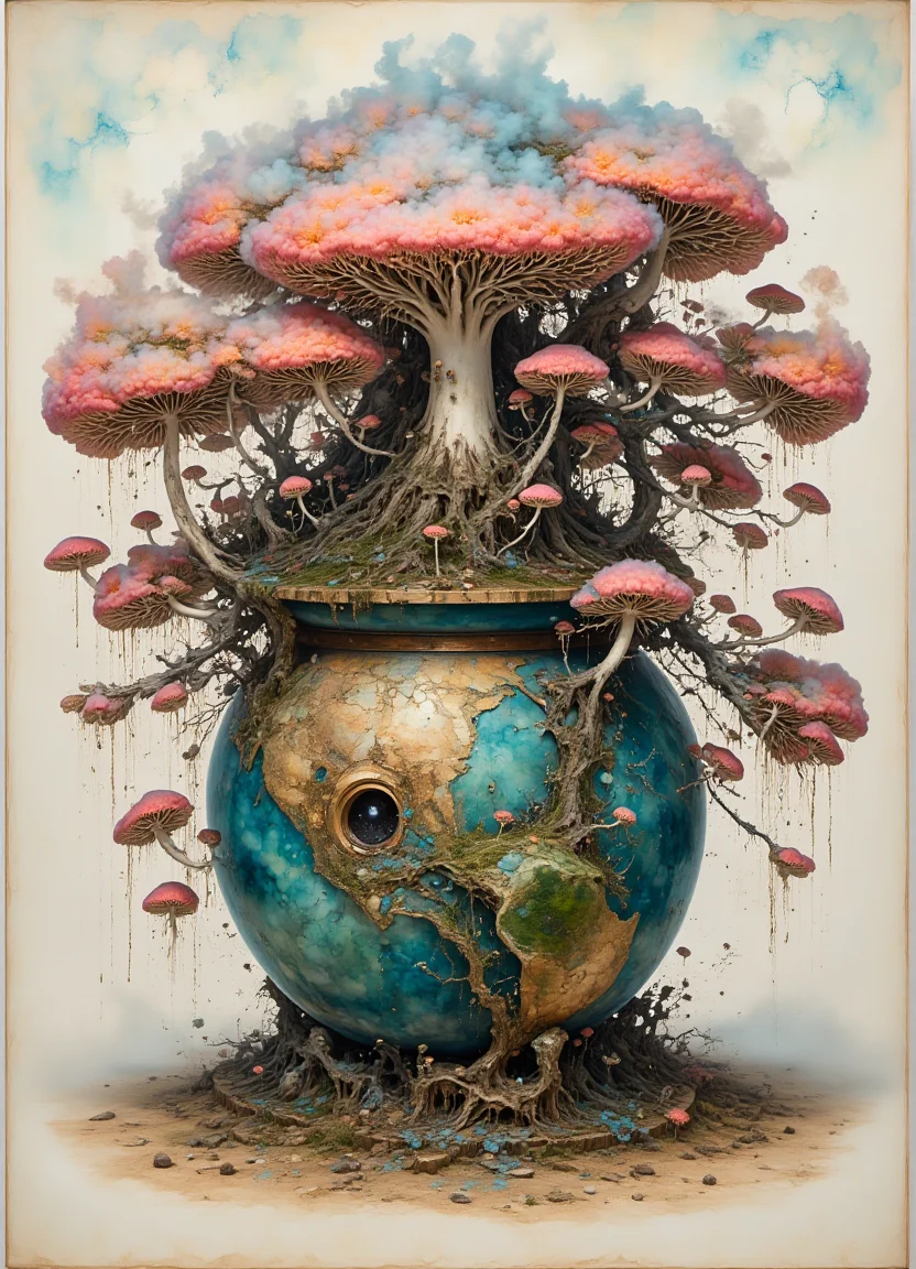 burning heroine, fantasy concept art, dark scenery, fractal cracked surface, bokeh, mixed styles by Alberto Seveso and Gediminas Pranckevicius and Wadim Kashin, breathtaking intricate details, dramatic natural lighting, reflective catchlights, cinematic, brilliant, sharp focus, fantastical and mysterious, maximalist masterwork by head of prompt engineering ,red hyperkraximalism