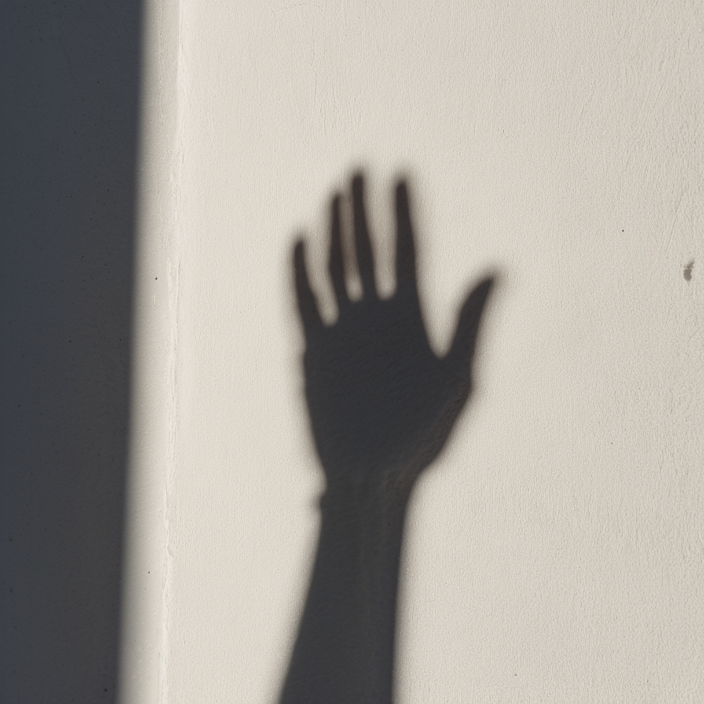 raw photo, Shadow of hand, white wall, <lora:Shadow:1>