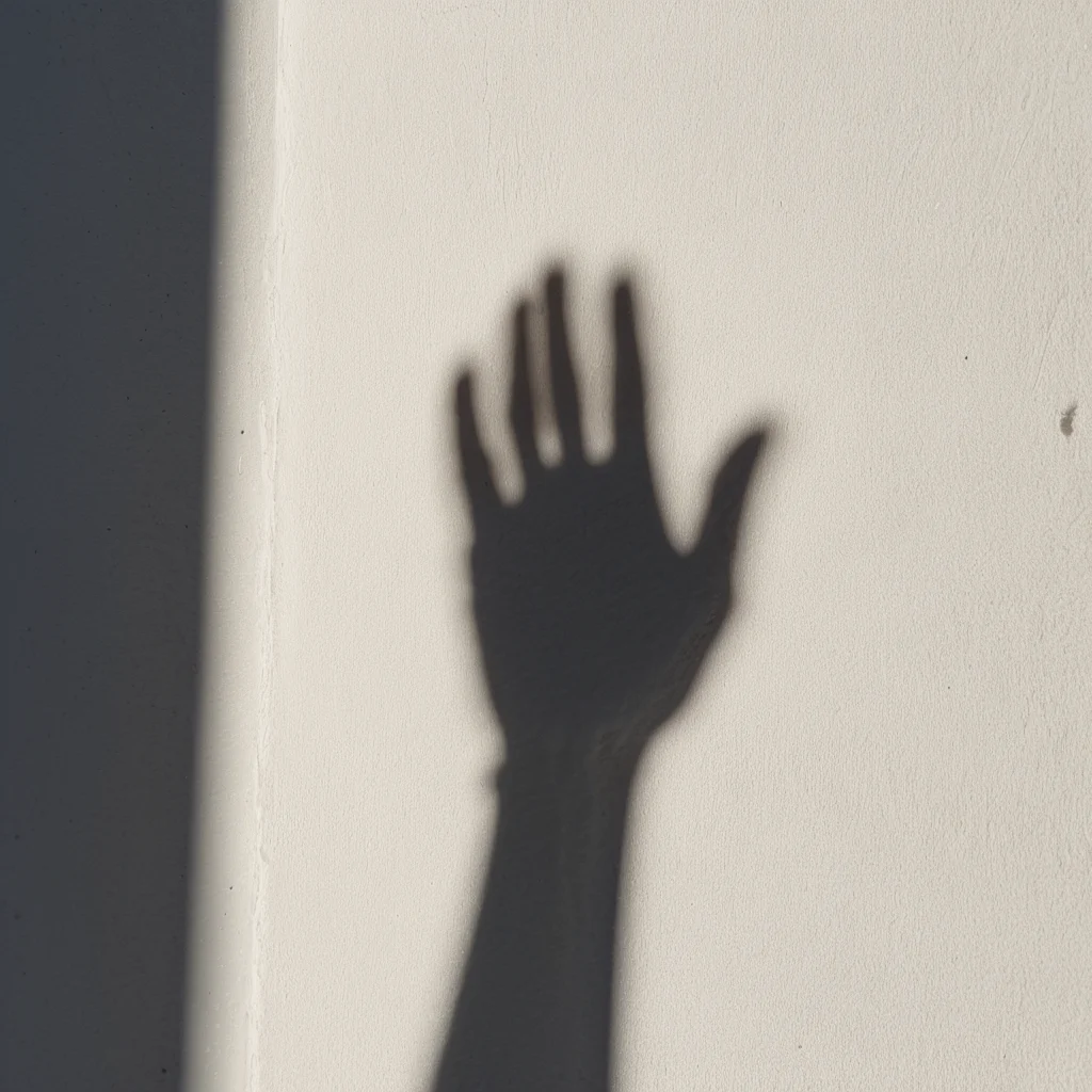 raw photo, Shadow of hand, white wall, <lora:Shadow:1>