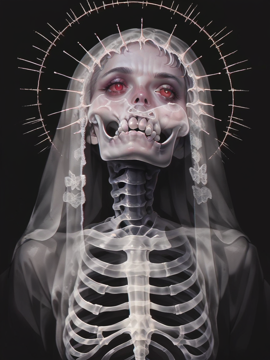 score_9, score_8_up, score_7_up, score_6_up, score_5_up,  gh0stly, black background, skeleton, horror (theme),  <lora:Gh0stlyXLP:0.7> long hair, red eyes