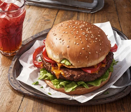 hamburger, fries, glass of soda, ketchup, salt BREAK
((masterpiece:1.2, best quality)), 4k, high quality, solo BREAK
to8contrast style, <lora:theovercomer8sContrastFix_sd15:0.8>