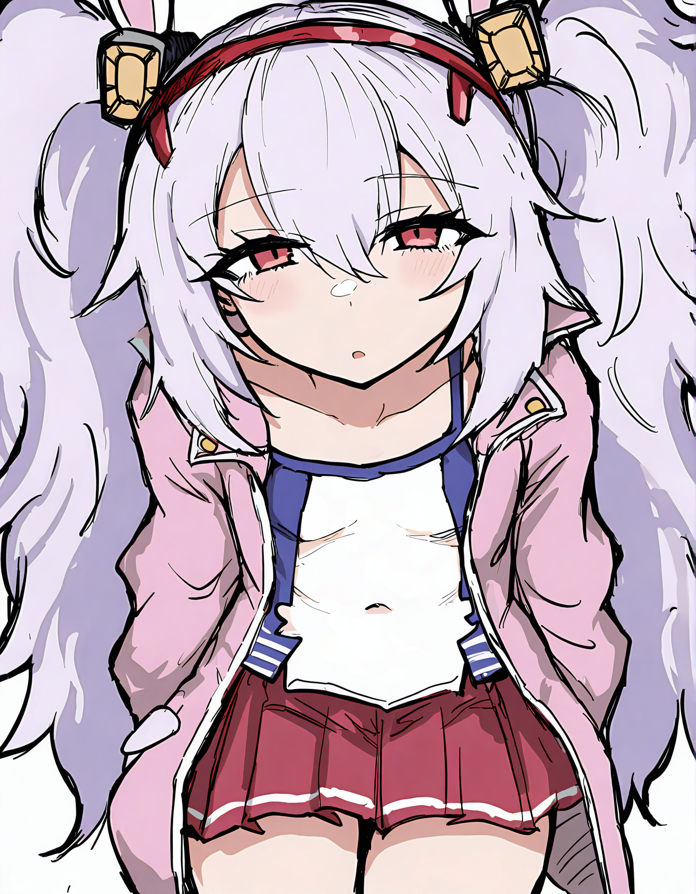 sushi yuusha toro, 1girl, solo, laffey \(azur lane\), cowboy shot,
very awa, masterpiece, best quality, year 2024, newest, highres, absurdres, <lora:black-souls-style-noobai-10-vpred:1>