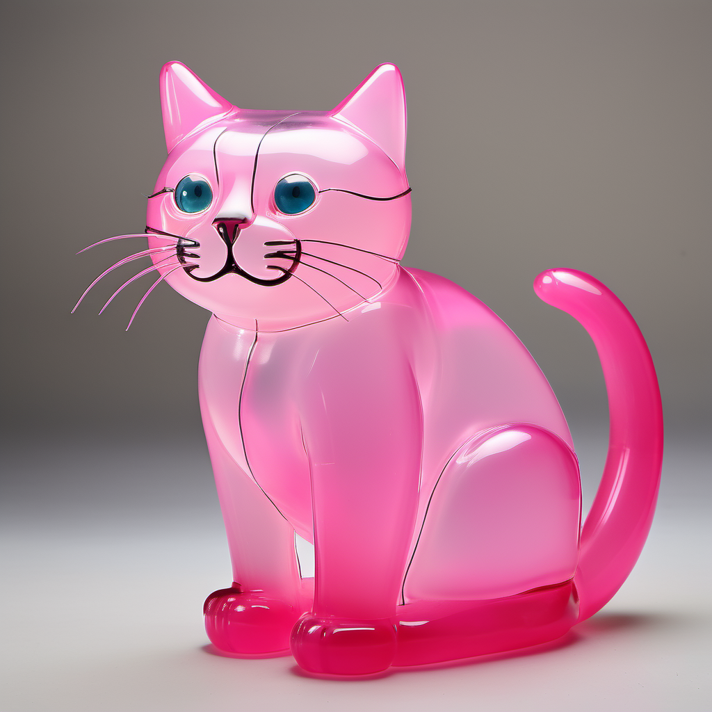 <lora:[XL]jelly:1>1 pink cat