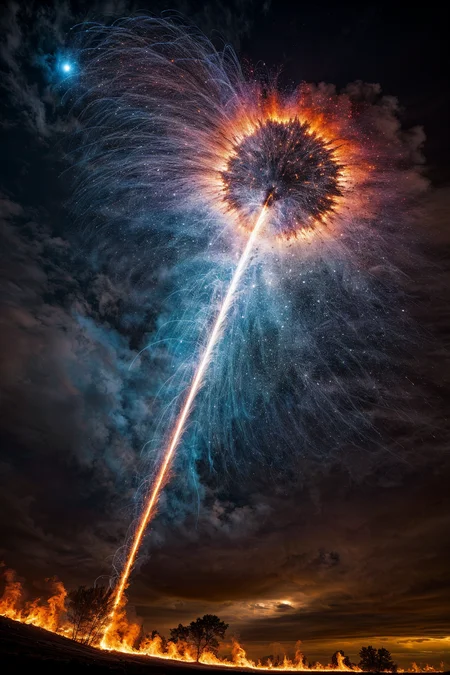 elemental fire, tornado of fire, power of fire, no people,