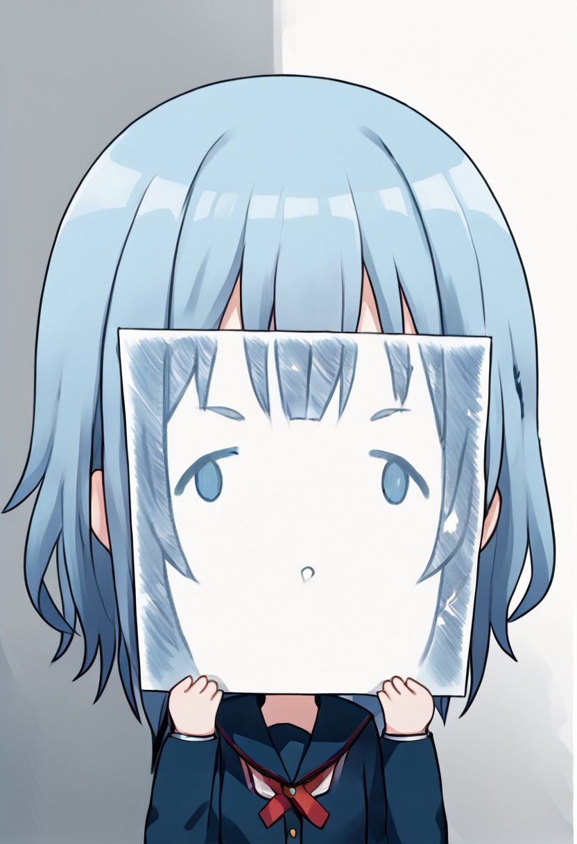 score_9, score_8_up, score_7_up,
source_anime,zPDXL3,
BREAK 
1girl,light blue hair,
school uniform,
fx-face, face_of_the_people_who_sank_all_their_money_into_the_fx_(meme),
BREAK 
PaperLikeFace,holding, paper, holding paper with emoji face on it,
shiny skin, shiny, oily skin, oily face,shiny face, 
class room,
extremely detailed , detailed background,
looking at viewer