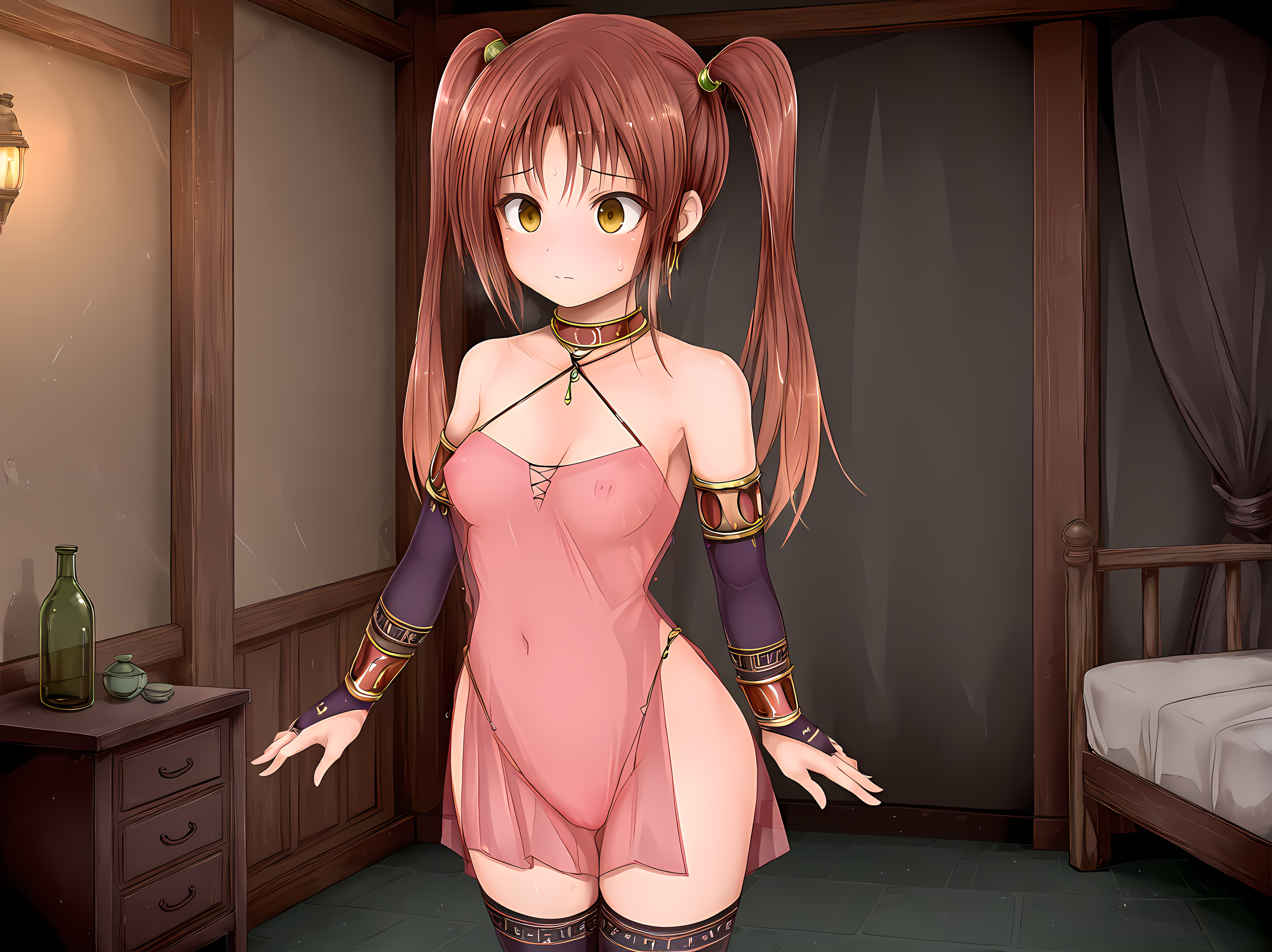 1girl,solo,jill,73tunnel,small breasts,standing,indoors,harem clothes,<lora:Jill_Grantz_-_Lilitales:0.9>,, masterpiece,best quality,amazing quality,