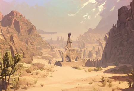 score_9, score_8_up, score_7_up, scenery, desert landscape, Mediterranean city, beautiful architecture, instrument statue, stone monuments, speakers