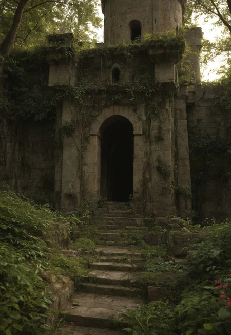 In the quiet stillness of dawn, the serene twilight envelopes the ancient castle ruins, creating an atmosphere of tranquil beauty. The crumbling stone walls are draped in ivy and moss, with wildflowers blooming amidst the decay. The soft, golden light of dawn filters through the ruins, casting long, dramatic shadows and highlighting the intricate details of the once-grand structure. The air is filled with the scent of damp earth and the faint, lingering fragrance of decaying flora, adding a touch of melancholy to the scene. In the background, a lush, overgrown garden surrounds the ruins, where once-vibrant flowers now whilst, creating a sense of floral decay. The scene is imbued with a sense of ethereal magic, as if nature is slowly reclaiming the ancient castle.
(8k uhd:1,4)
<lora:add-detail-xl:1>
<lora:Dynamic Poses:1>
