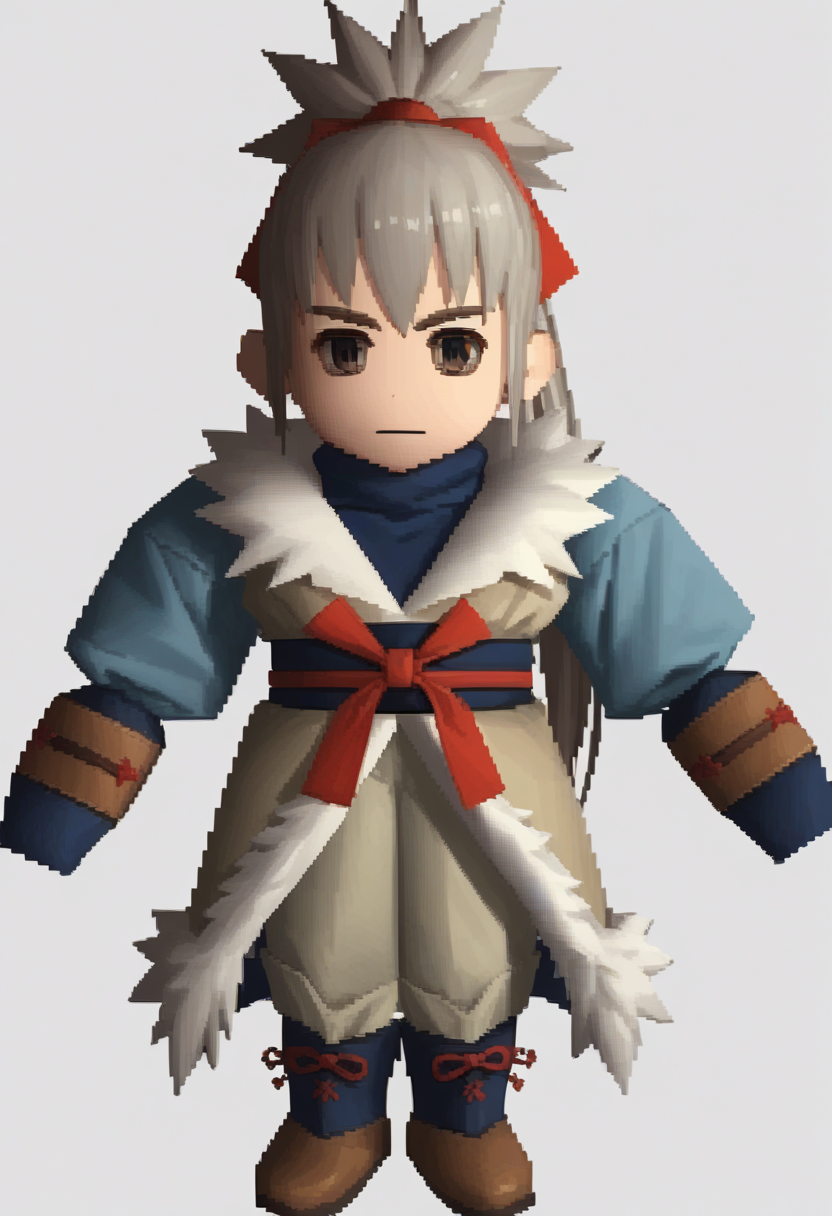 score_9, score_8_up, score_7_up, source_anime BREAK 1boy, solo,
 <lora:zs_FFVIIChibisXL_1> ffviichibis, chibi, standing, full body, white background
 <lora:TakumiFE-pdxl:0.8> defTakumi, ponytail, long hair, gloves, fur trim, boots
