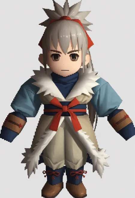 score_9, score_8_up, score_7_up, source_anime BREAK 1boy, solo,
<lora:zs_FFVIIChibisXL_1> ffviichibis, chibi, standing, full body, white background
<lora:TakumiFE-pdxl:0.8> defTakumi, ponytail, long hair, gloves, fur trim, boots