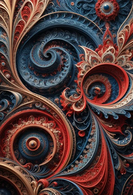photo of a paisley pattern, boteh, paisley, navy blue, madder red, almond, entwined paislies, official art, aesthetic, dynamic angle, hyper detailed, order and chaos, dark colors, (extremely detailed, intricate details, masterpiece, best quality, 8k wallpaper:1.4), dramatic lighting, (dark blue and madder red palette:1.2), twisting paisley