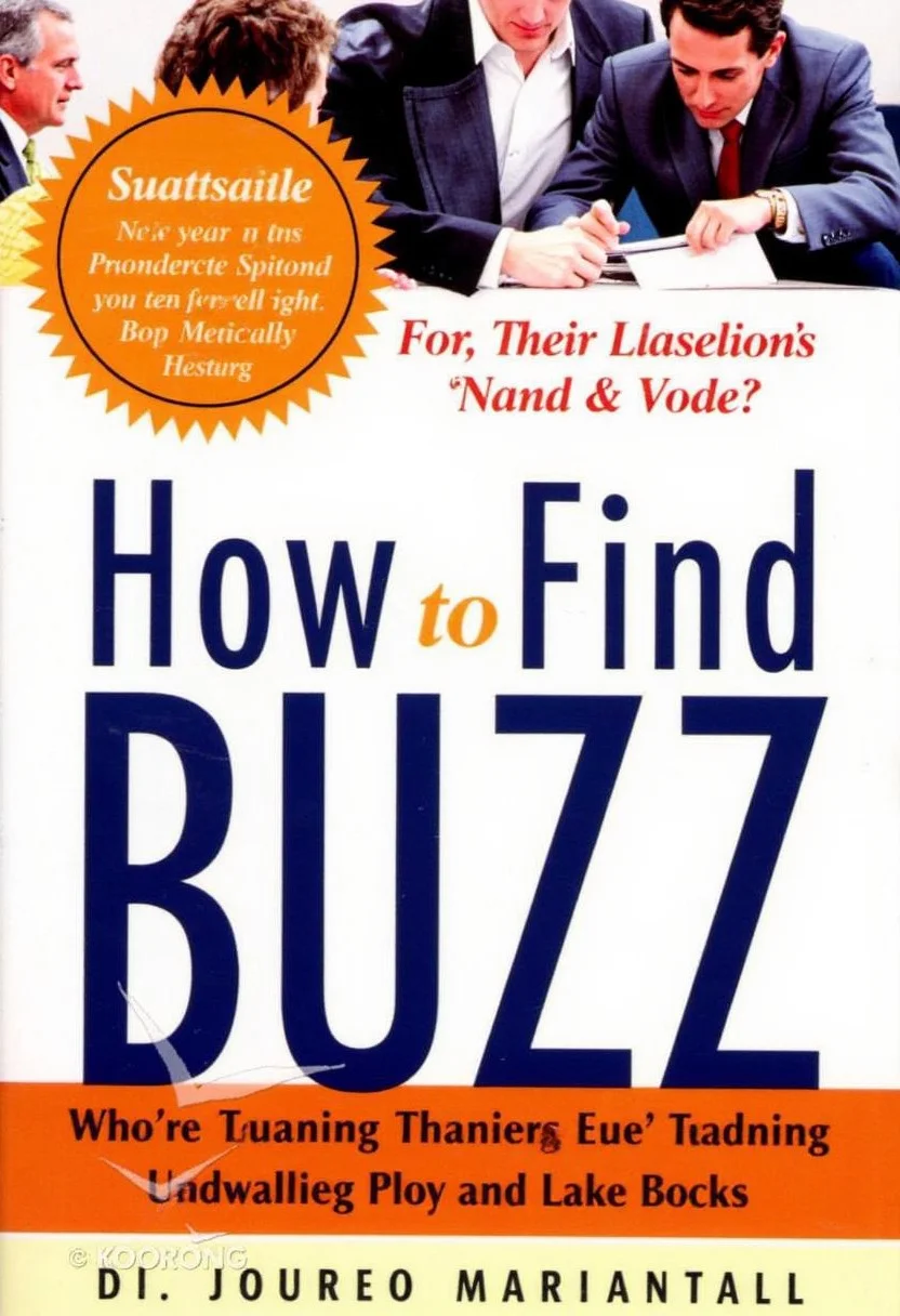 book cover with the title "How to find Buzz"