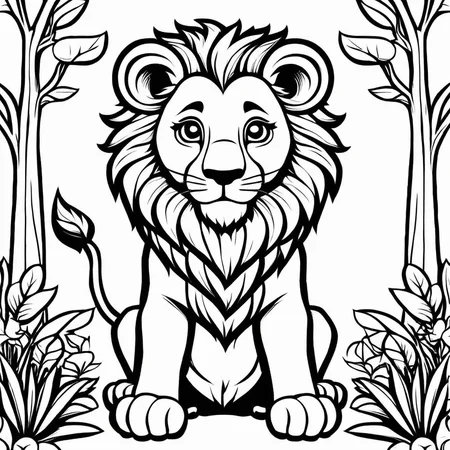 A cute lion, cartoon,
,Coloring Book, ColoringBookAF,
<lora:ColoringBookRedmond-ColoringBook-ColoringBookAF:1>