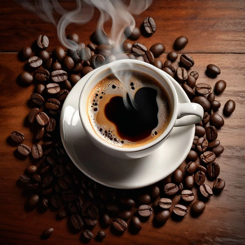Ultra realistic full body color pencil drawn portrait of
a cup of steamy coffee (seen from above) placed on a wooden table, with coffee beans on the table around the coffee cup.
BREAK
Deep dark intense brown foggy background, dynamic lighting, (soft shadows), (soft focus), (photo realistic), uhd, 8k